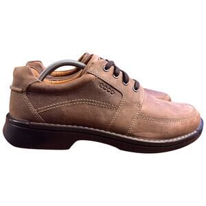 ECCO Fusion II Mens 44/US 10 Coca Brown Leather Nubuck Lace Up Casual Tie Oxford